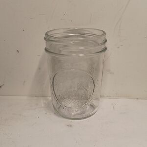 Vintage Ball Genuine Sculptured Glass Mason 6 oz. Fruit Jar Qty 5